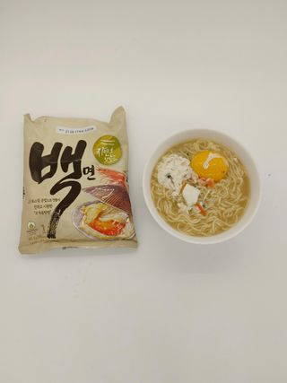 [풀무원] 자연은맛있다 정면, 백면, 홍면  세트 — 5점을 준 리뷰어가 2021년 4월 올린 사용 사진