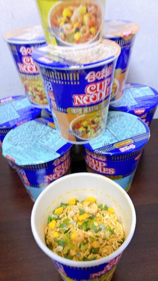 NISSIN 닛신 컵누들  4종 - 씨푸드오리지날, 씨푸드 스파이시, 씨푸드 커리, 씨푸드 XO소스 — 5점을 준 리뷰어가 2022년 5월 올린 사용 사진