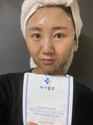 닥터마시멜로 닥터마스멜로 마블러스 아쿠아 클리닉 마스크 — 5점을 준 리뷰어가 2021년 6월 올린 사용 사진