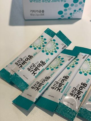 프리마인 유산균 국가지정연구소 선정, 살아있는 생유산균 200억 마리의 힘. 유산균n굿바이옴플러스 — 5점을 준 리뷰어가 2021년 9월 올린 사용 사진