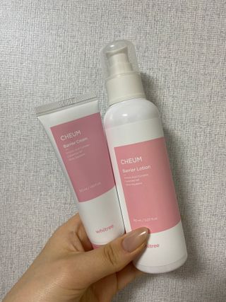 화이트리 채움 베리어 로션, 베리어 크림 세트 — 5점을 준 리뷰어가 2021년 1월 올린 사용 사진