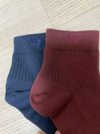 [사이즈가 있는 양말 필로이] 남/여 골지 발목 양말 4족 세트 남【S, M, L, XL】여【S, M, L】_컬러 랜덤 — 5점을 준 리뷰어가 2022년 6월 올린 사용 사진