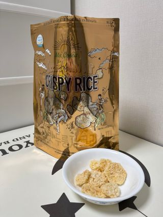 미즈꼬레아 치즈맛 누룽지크리스피 — 4.5점을 준 리뷰어가 2022년 3월 올린 사용 사진