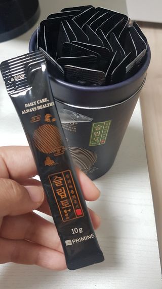 프리마인 자체 기업부설 연구소에서 찾아낸 건강한 수면의 비밀.  슬립토 플러스 30포 — 5점을 준 리뷰어가 2021년 10월 올린 사용 사진