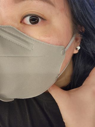 아이엘이 ILE 친환경 새부리형 방수 마스크 — 5점을 준 리뷰어가 2022년 4월 올린 사용 사진