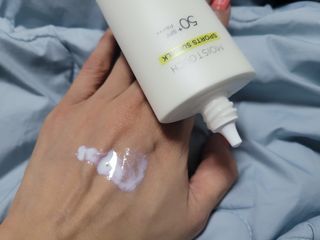 아이레시피 모이스트터치 스포츠 선밀크 50ml (SPF50+ PA+++) — 5점을 준 리뷰어가 2023년 2월 올린 사용 사진