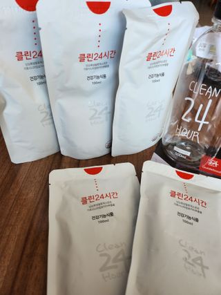 클린24시간 1BOX(5포) + 전용보틀(500ml) — 5점을 준 리뷰어가 2022년 10월 올린 사용 사진