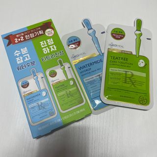 메디힐 올리브영 1등 마스크팩 워터마이드팩 2매 + 티트리팩 2매 기획세트 — 5점을 준 리뷰어가 2021년 3월 올린 사용 사진