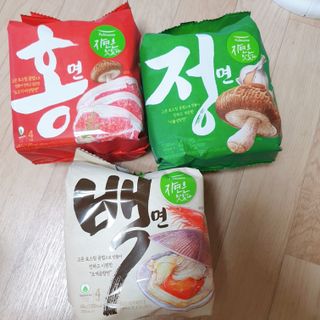 [풀무원] 자연은맛있다 정면, 백면, 홍면  세트 — 5점을 준 리뷰어가 2021년 4월 올린 사용 사진