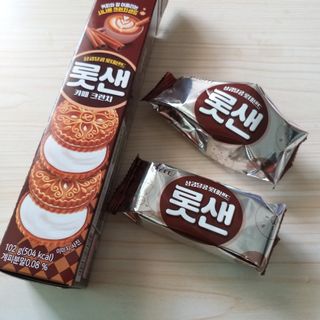 롯데제과 롯샌 카페크런치 — 5점을 준 리뷰어가 2021년 10월 올린 사용 사진