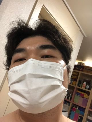 [심폐소생소] 오늘의마스크 KF-AD 비말차단 황사 여름용 마스크 — 5점을 준 리뷰어가 2021년 8월 올린 사용 사진