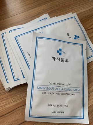 닥터마시멜로 닥터마스멜로 마블러스 아쿠아 클리닉 마스크 — 4.5점을 준 리뷰어가 2021년 2월 올린 사용 사진