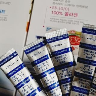 하나마이 100 프로 저분자 피쉬콜라겐 — 5점을 준 리뷰어가 2023년 2월 올린 사용 사진