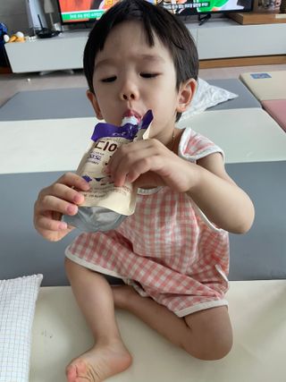 [몸엔용] 우리 아이 건강간식, 달콤한 녹용곤약젤리 디어팡 4종 — 5점을 준 리뷰어가 2021년 11월 올린 사용 사진