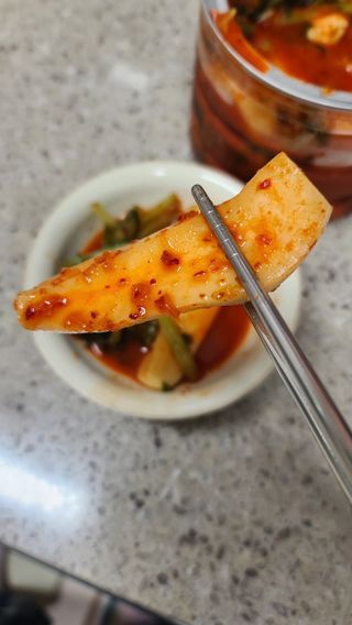 셰프애찬 알타리김치 총각김치 1kg — 4.5점을 준 리뷰어가 2022년 10월 올린 사용 사진