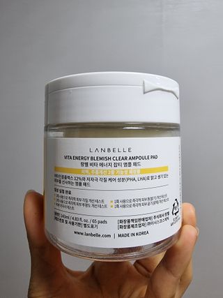 랑벨 비타 에너지 잡티 앰플 패드 65매 (투명하고 밝은 얼굴 광채패드) — 5점을 준 리뷰어가 2022년 5월 올린 사용 사진