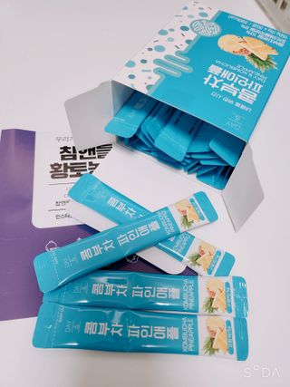 참앤들황토농원 7가지 맛! 탄산 톡톡! 스파클링! 데이앤 콤부차 7종 10포 1박스씩 ★총 7박스★ — 5점을 준 리뷰어가 2023년 2월 올린 사용 사진