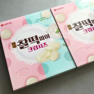 롯데제과 찰떡파이 크림치즈 — 4점을 준 리뷰어가 2021년 6월 올린 사용 사진