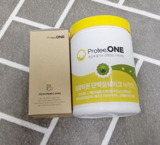 프로티원 단백질쉐이크 녹차맛 2주분 1통+보틀 — 5점을 준 리뷰어가 2021년 4월 올린 사용 사진