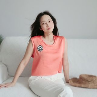 [스테이피플] SILKY SLEEVELESS LOGO TOP — 5점을 준 리뷰어가 2022년 6월 올린 사용 사진