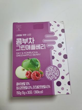 참앤들황토농원 7가지 맛! 탄산 톡톡! 스파클링! 데이앤 콤부차 7종 10포 1박스씩 ★총 7박스★ — 5점을 준 리뷰어가 2023년 2월 올린 사용 사진