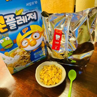 씨알푸드 뽀로로 시리얼 3종 — 5점을 준 리뷰어가 2022년 2월 올린 사용 사진