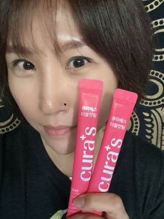 [큐라에스] 최신 다이어트 원료! 6중 기능성 더블컷팅 126g(2주일 분) — 4점을 준 리뷰어가 2023년 12월 올린 사용 사진