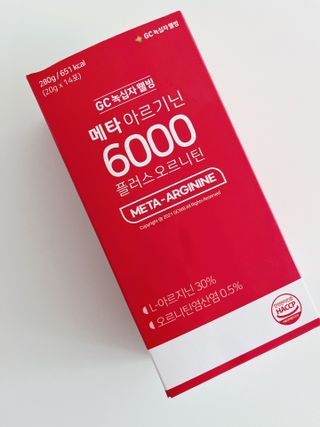 메타아르기닌 GC녹십자웰빙 메타 아르기닌 6000 플러스 오르니틴 — 5점을 준 리뷰어가 2022년 5월 올린 사용 사진