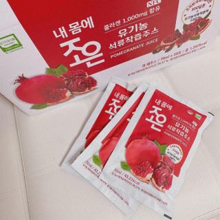 농업회사법인조은 유기농 석류 NFC 착즙주스 70ml 30포 — 5점을 준 리뷰어가 2021년 10월 올린 사용 사진