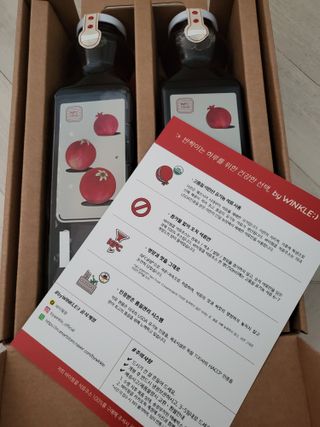 [바이윙클] 페르시아 유기농 석류 착즙주스 750ml 2병 + 선물박스 세트 — 5점을 준 리뷰어가 2022년 3월 올린 사용 사진