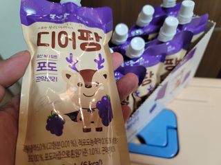 [몸엔용] 우리 아이 건강간식, 달콤한 녹용곤약젤리 디어팡 4종 — 5점을 준 리뷰어가 2021년 8월 올린 사용 사진