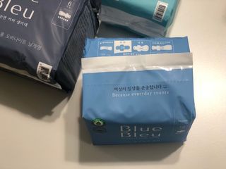 블루블루 유기농 순면 커버 생리대 — 5점을 준 리뷰어가 2021년 2월 올린 사용 사진
