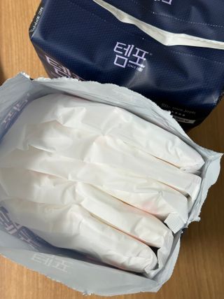 N[템포 ] 패드 내추럴 순면 입는 오버나이트 5P * 2개 — 5점을 준 리뷰어가 2024년 4월 올린 사용 사진