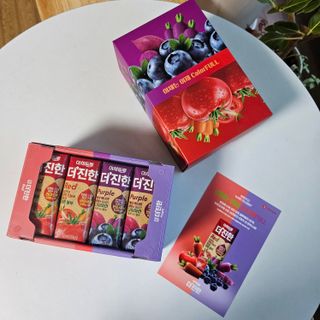[롯데칠성] 야채듬뿍 더'진한 [롯데칠성] 야채는 이제 COLORFULL! 야채듬뿍  더 진한 레드 4개 +퍼플 4개 (총 8개) — 5점을 준 리뷰어가 2023년 6월 올린 사용 사진