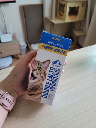 씨디랩 구강에서 장까지 한 번에 관리하는 더블락토 강아지 고양이 유산균 — 5점을 준 리뷰어가 2021년 6월 올린 사용 사진
