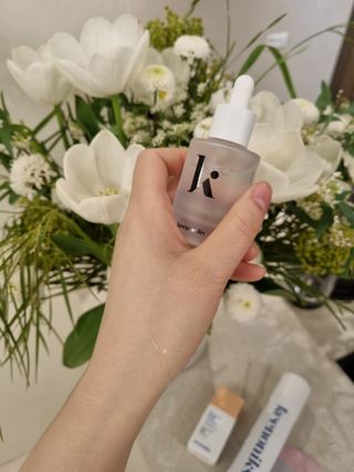 키노닉스 3종 세트 [펀더멘탈앰플 + 로지톤업선밀크 + 블루밍세럼인미스트] — 5점을 준 리뷰어가 2022년 3월 올린 사용 사진