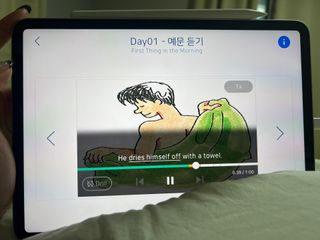 웅진컴퍼스 EEA 일상영어회화 EEA 낭독편 — 5점을 준 리뷰어가 2023년 2월 올린 사용 사진