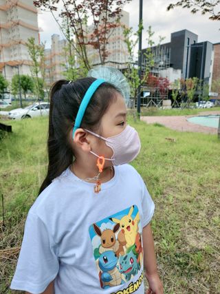 애니가드키즈 라이트 소형 5컬러 각 10매입 [크리미베이지, 코튼핑크, 블루레이크, 페일로즈, 민트그린] — 5점을 준 리뷰어가 2022년 6월 올린 사용 사진