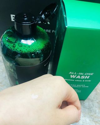 블랙페블 남성청결제 올인원 바디워시 클린 웨이브 — 5점을 준 리뷰어가 2021년 6월 올린 사용 사진