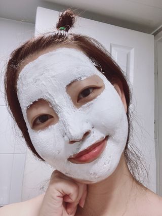 리더스코스메틱 리더스 밀크 스폰지 마스크 — 5점을 준 리뷰어가 2021년 8월 올린 사용 사진