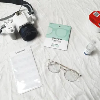 클리어씨 겨울 필수템 김서림방지 SET [안티포그 안경닦이 + 안경세정제 + 초극세사 패턴 클리너] — 5점을 준 리뷰어가 2022년 2월 올린 사용 사진