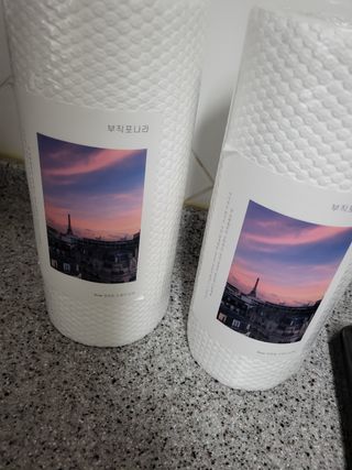 부직포나라 중금속유해물질ZERO 뜯어쓰는 주방 일회용수세미 60매 2매 — 5점을 준 리뷰어가 2022년 11월 올린 사용 사진