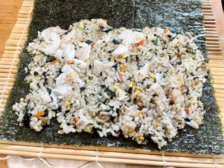 해풀잎 누구나 김밥*1ea [(혼합야채 35g *1ea,  김밥김 (5g, 5ea),  양념간장 (6g, 5ea), 참기름(5g, 2ea)] — 5점을 준 리뷰어가 2022년 5월 올린 사용 사진