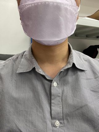 [이지아 마스크] 애니가드 더솔루션마스크 KF80 대형 컬러 4종 — 5점을 준 리뷰어가 2021년 6월 올린 사용 사진