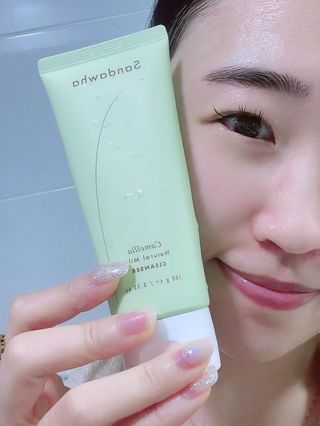 스킨큐어 산다화 울트라 젠틀 약산성 세안제 — 5점을 준 리뷰어가 2023년 3월 올린 사용 사진