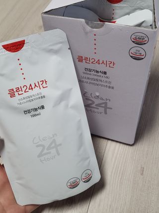 클린24시간 1BOX(5포) + 전용보틀(500ml) — 4점을 준 리뷰어가 2022년 11월 올린 사용 사진