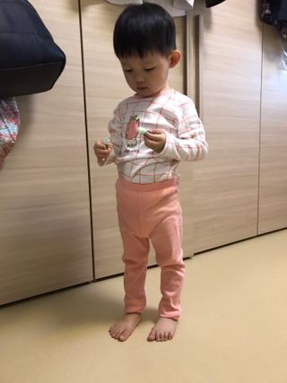 유비맘 궁디팡팡 내의/내복 상하세트 — 4.5점을 준 리뷰어가 2021년 2월 올린 사용 사진