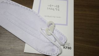 [이지아 마스크] 애니가드 더솔루션마스크 KF80 대형 컬러 4종 — 5점을 준 리뷰어가 2021년 6월 올린 사용 사진