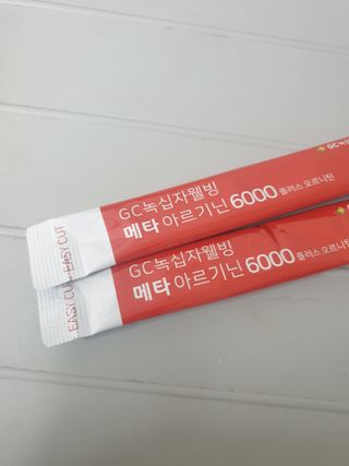 메타아르기닌 GC녹십자웰빙 메타 아르기닌 6000 플러스 오르니틴 — 4.5점을 준 리뷰어가 2022년 5월 올린 사용 사진