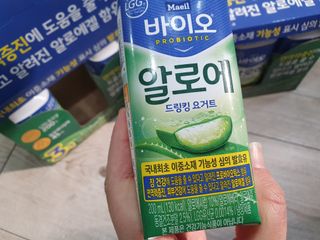 LIVE 매일바이오 알로에 드링킹 요거트 — 5점을 준 리뷰어가 2022년 4월 올린 사용 사진